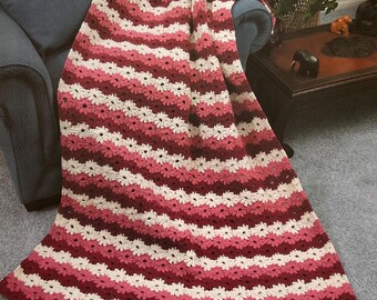 Vintage Flower Garden Afghan Crochet Pattern / Handmade Blanket