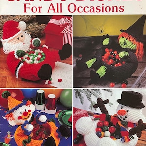 Candy Crochet Dish Patterns: 8 Holiday & Seasonal Designs (PDF Pattern Book, Instant Download)