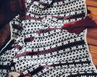 Patrón de crochet de mosaico vintage (descarga en PDF)