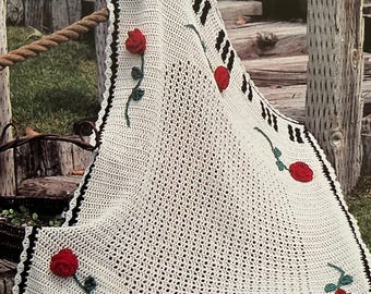Vintage Rose Crochet Blanket Pattern: Floral Heirloom Afghan (Digital PDF Download)