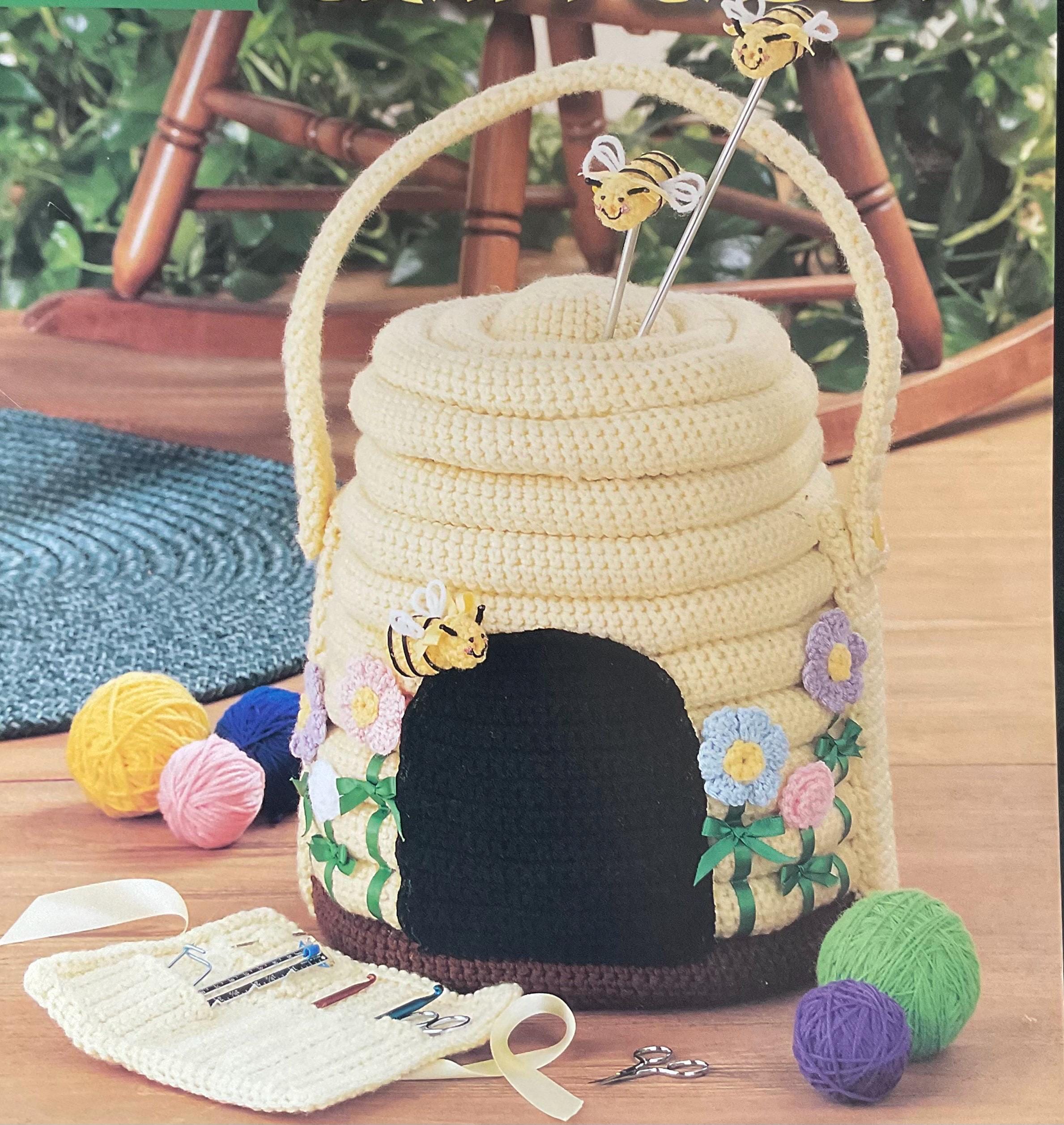 Vintage Crochet Beehive Caddy Pattern: Retro Storage