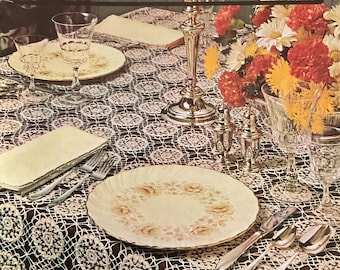 Patrones de crochet para manteles y colchas vintage – Descarga PDF