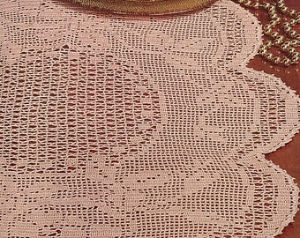 Vintage Roses Filet Crochet Table Top Pattern: Vintage Lace Doily (Digital PDF Download