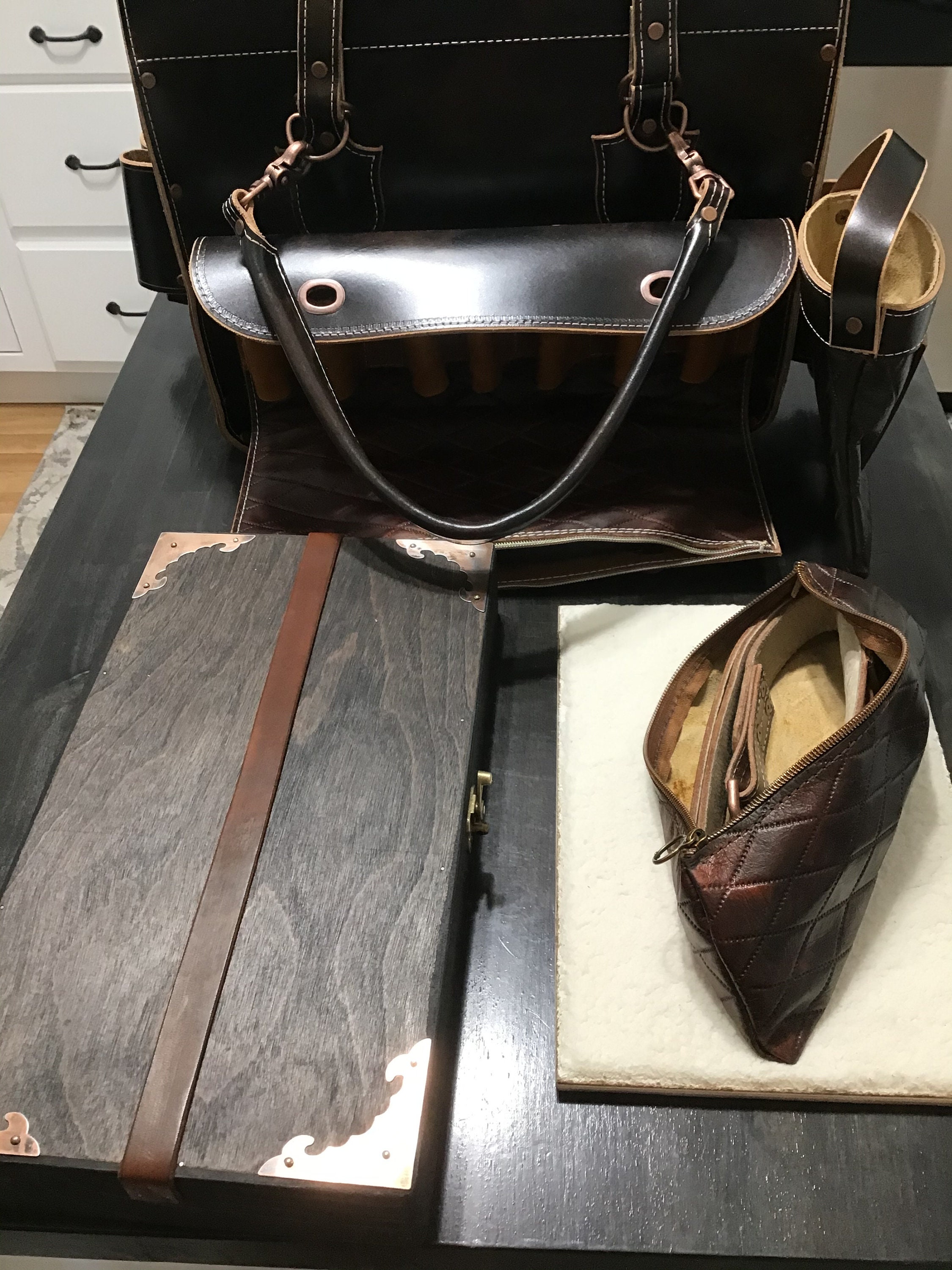 Custom leather range bag Etsy