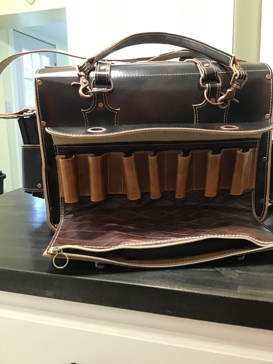 Custom leather range bag Etsy