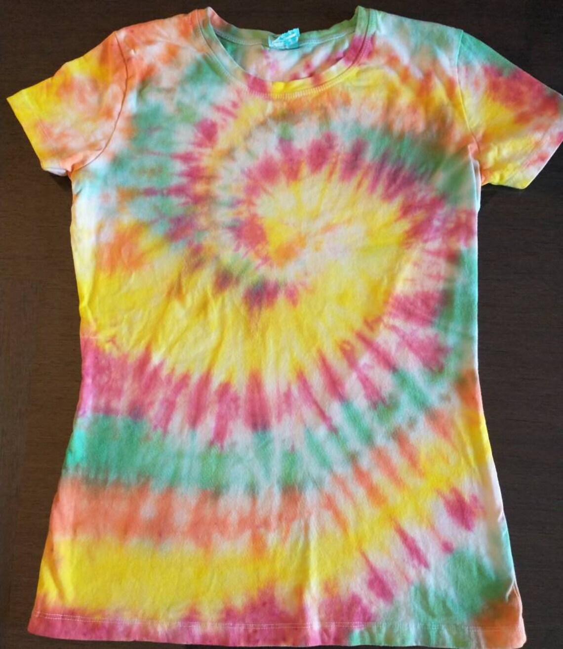 Spiral Tiedye Shirt Crew Neck Tshirt Etsy