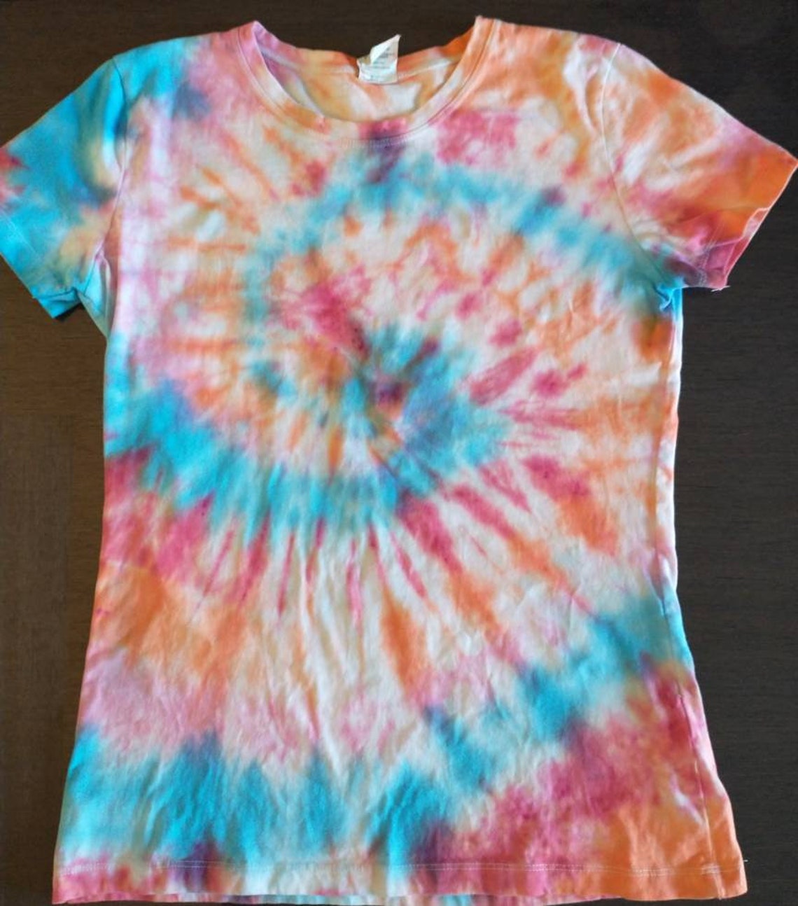 Spiral Tie-dye Shirt Crew Neck T-shirt - Etsy