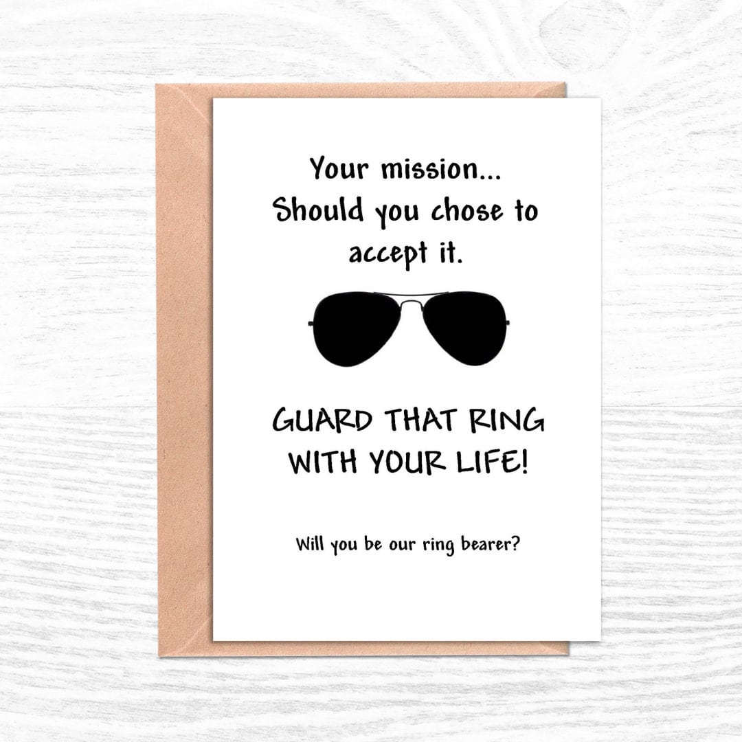 Ring Bearer Card Ring Bearer Proposal Ring Bearer Gift Guard That Ring