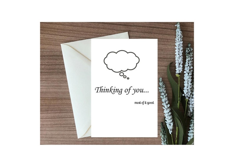 Funny Thinking of You Card Funny Just Because Card Thinking  Etsy