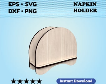 Napkin holder Laser cut file. Napkin holder SVG file. Napkin wooden stand. SVG file for laser. Instant download.