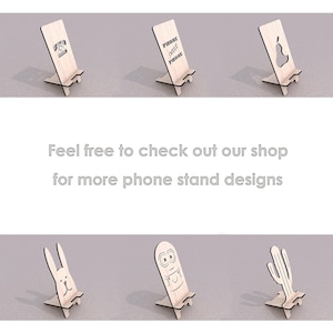Phone Stand Laser cut file. Phone holder SVG file. Mobile phone wooden stand. SVG file for laser. Phone holder for desk. Instant download. image 8
