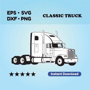 Truck SVG File. Semi truck for cricut. Cricut svg. Laser cut. Cut file. DXF files for plasma. DXF files for cnc. Instant download