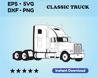 Truck SVG File. Semi truck for cricut. Cricut svg. Laser cut. Cut file. DXF files for plasma. DXF files for cnc. Instant download