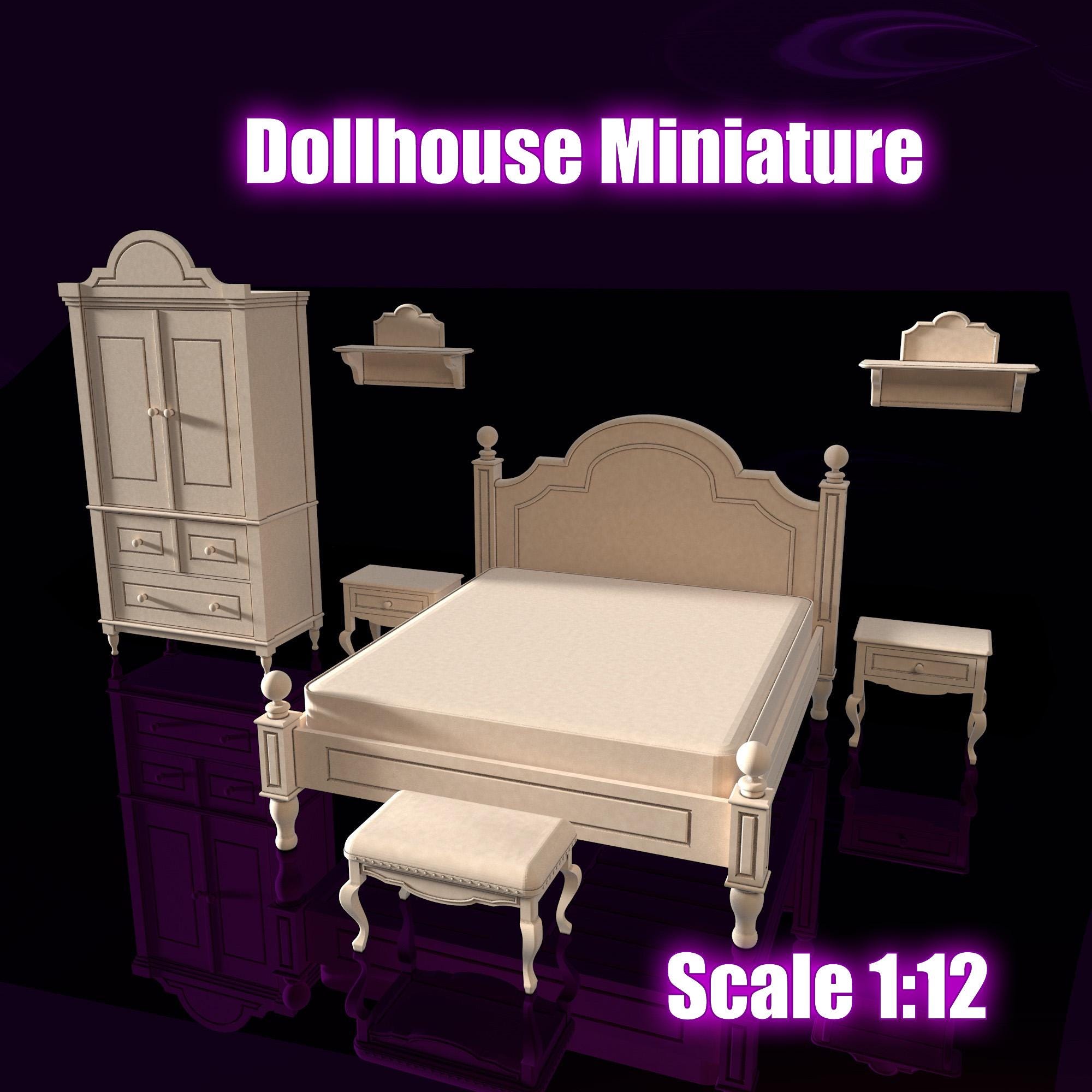 Miniature dollhouse victorian bed - Etsy 日本