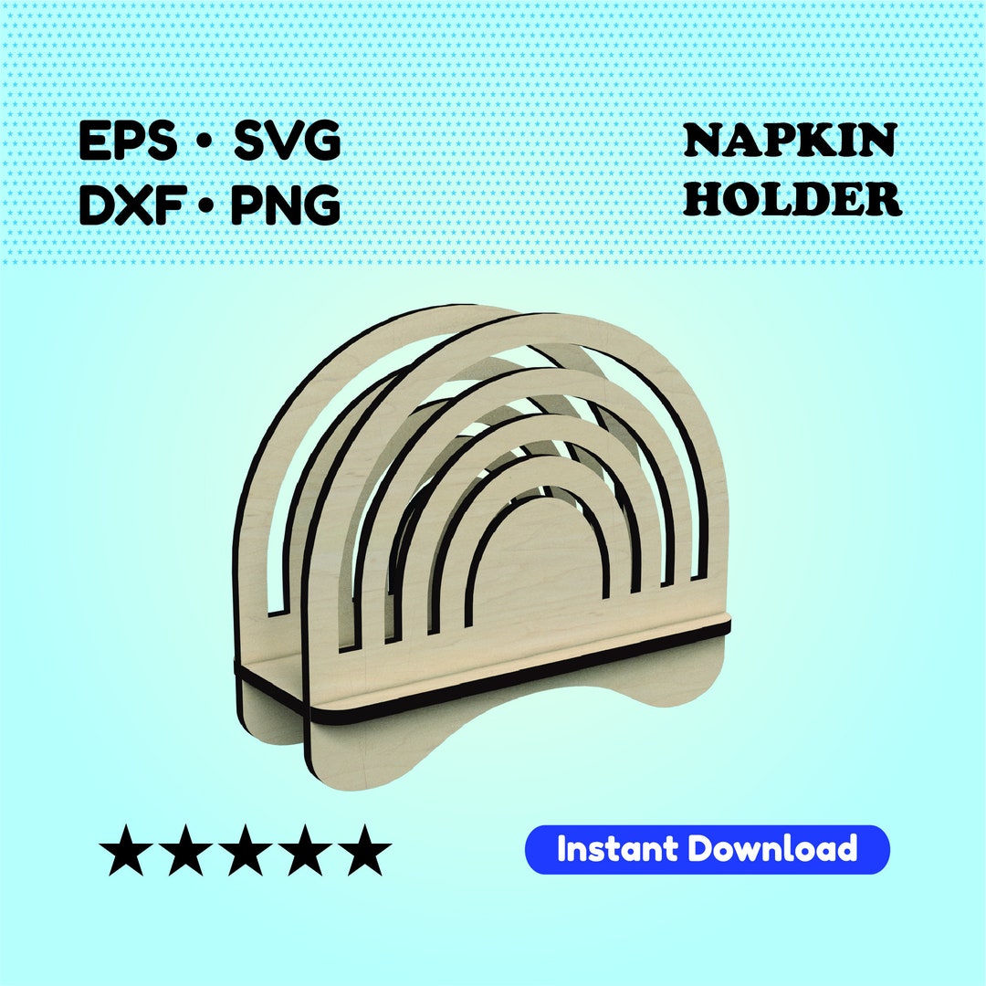 Napkin Holder Laser Cut File. Napkin Holder SVG File. Napkin Wooden Stand. SVG File for Laser