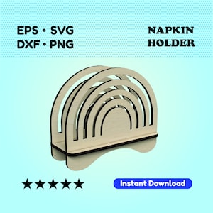 Serviettenhalter Laser geschnittene Datei. Serviettenhalter SVG-Datei. Serviettenständer aus Holz. SVG-Datei für Laser. Sofortiger Download.