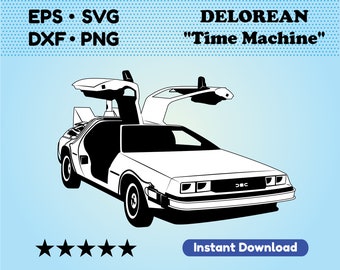DeLorean (Time Machine from "Back to the future") Vector File (SVG, EPS, DXF)