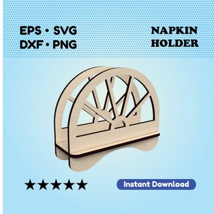 Serviettenhalter Laser geschnittene Datei. Serviettenhalter SVG-Datei. Serviettenständer aus Holz. SVG-Datei für Laser. Sofortiger Download.