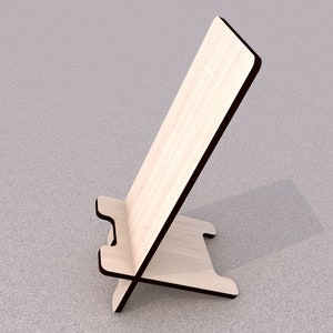 Phone Stand Laser cut file. Phone holder SVG file. Mobile phone wooden stand. SVG file for laser. Phone holder for desk. Instant download. image 2