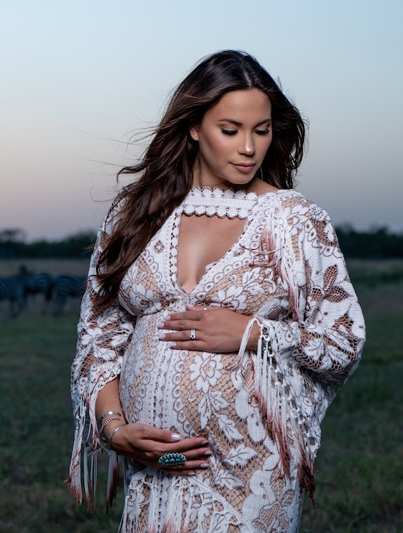 Fringe maternity dress sales