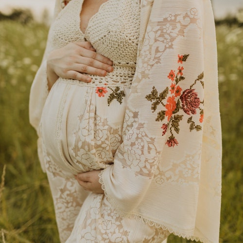 Haley Traveling Dress Crochet Dress Maternity Dress Boho Etsy