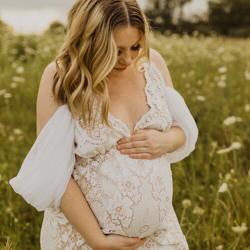 boho maternity dress rental Boho Lace Maternity Gown