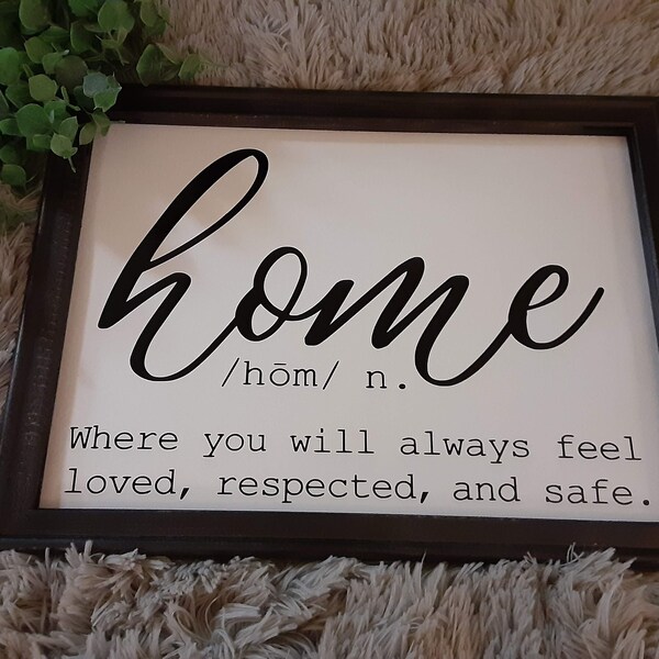 Home Definition Sign Etsy