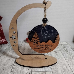 The Sky Looks Different When You Have Someone You Love Up There Ornament, Christmas Memorial Ornament, Angel Ornament, Memory Ornament
