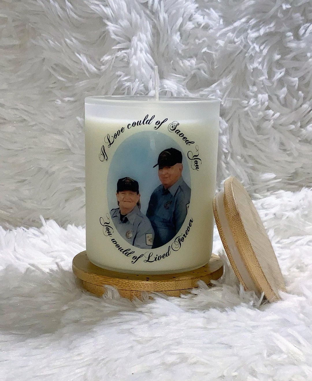 Custom Memorial Picture Candle, Loved One Candle, Picture Memorial