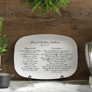 Handwritten Recipe Platter | Personalized Family Keepsake