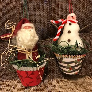 Santa & Snowman Christmas Cupcake Ornies