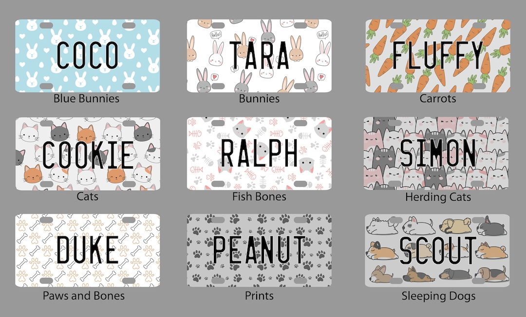 Pet Name Plate for Kennel Custom Mini Aluminum License Name Plate