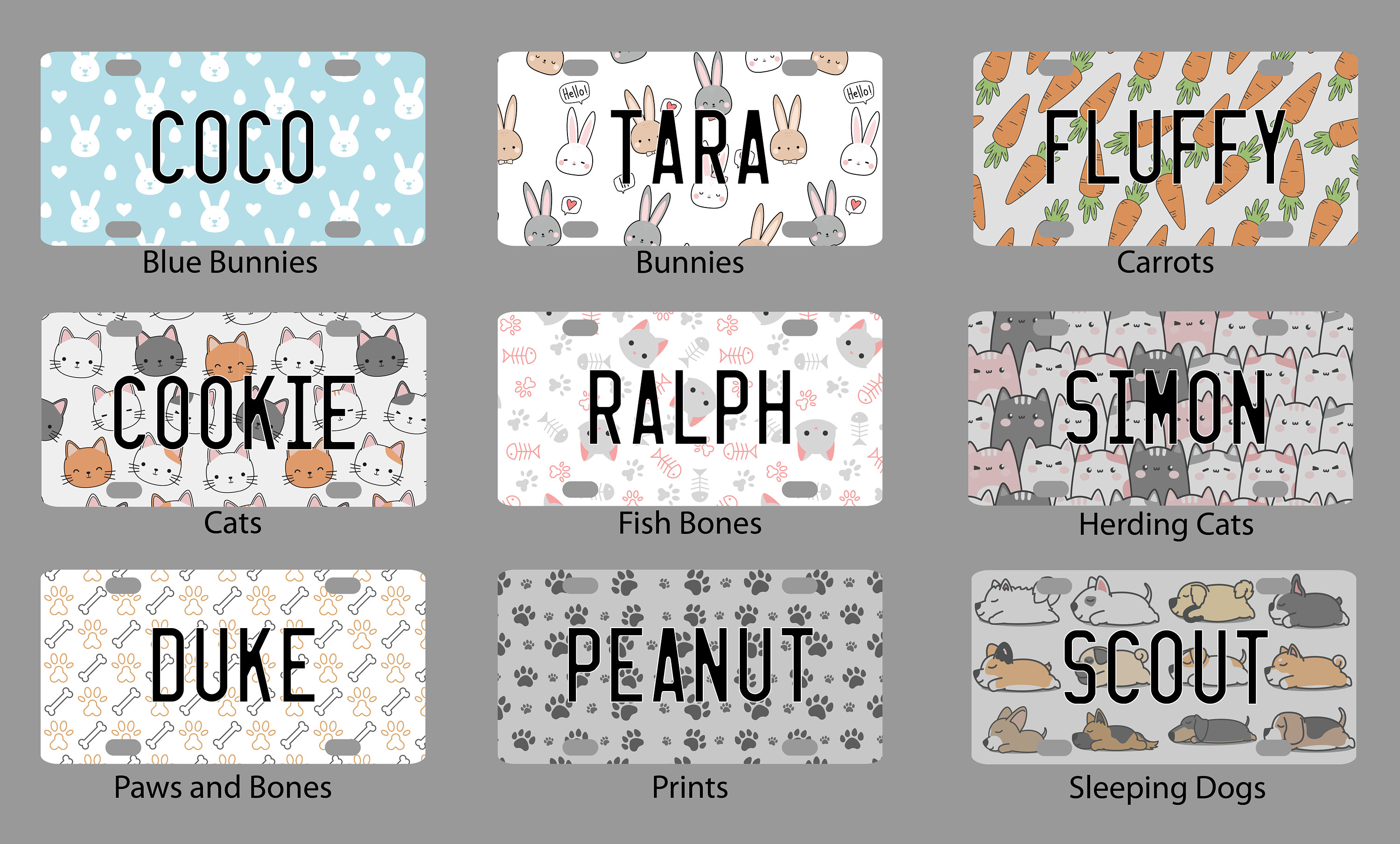 Pet Name Plate for Kennel Custom Mini Aluminum License Name Etsy UK