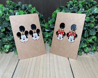Disney’s Mickey and Minnie enamel earrings