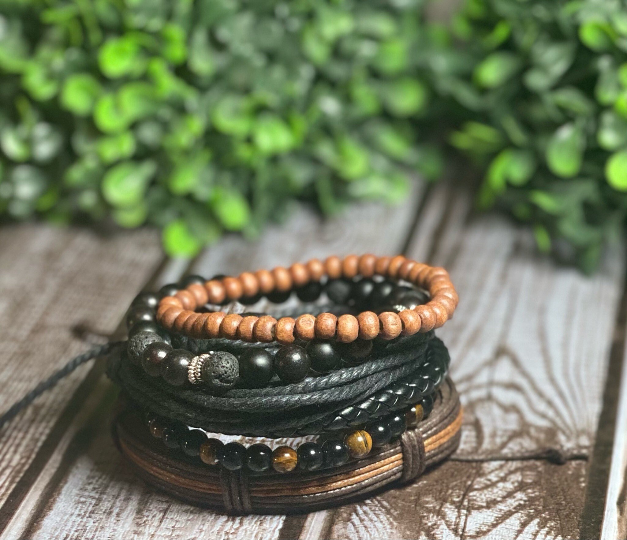 Mens Bracelets Gift Sets Leather, Hand Bands, Beaded Bracelet