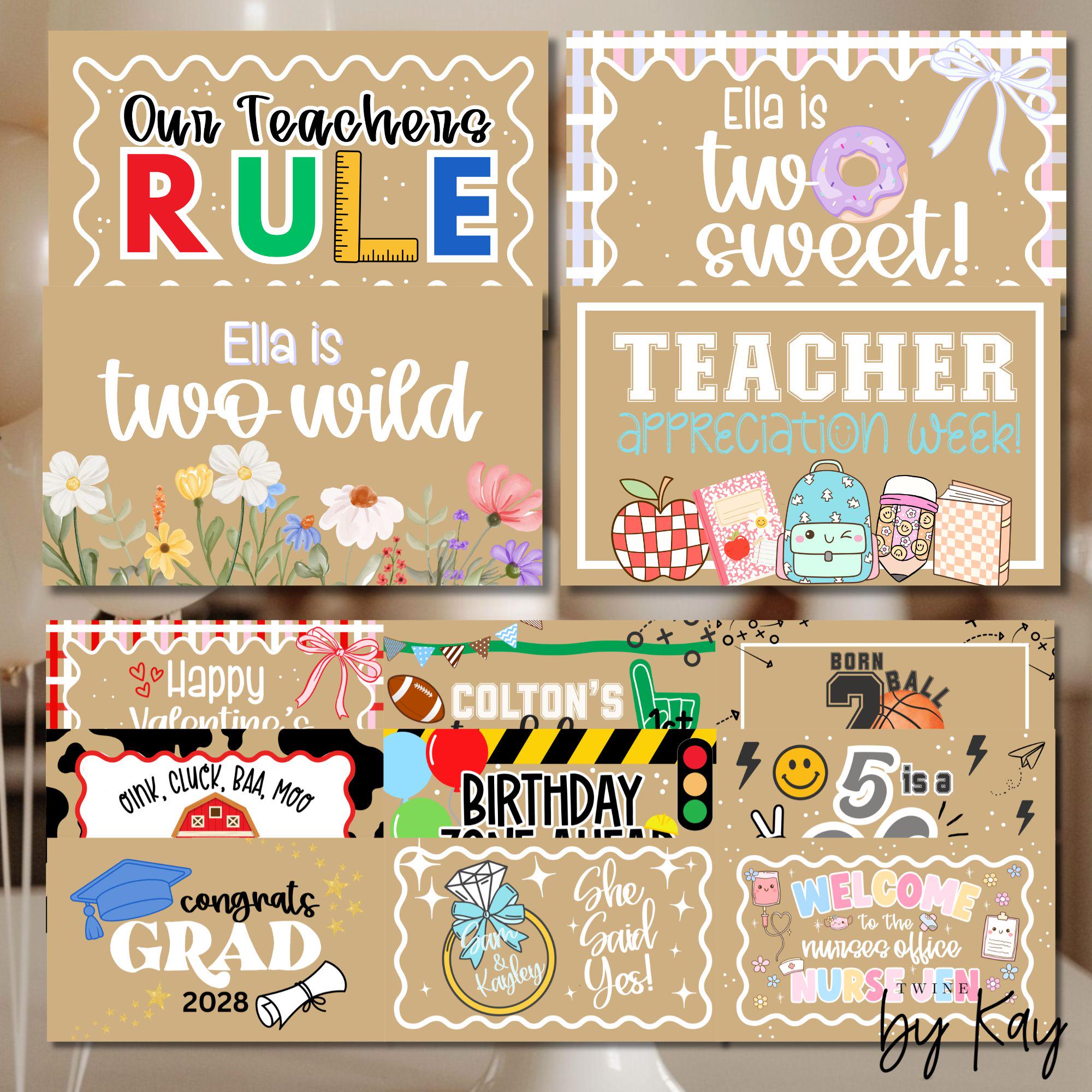 Editable Banner and Border Templates Digital Download | 500+ Hand ...