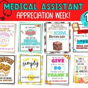 Medical Assistant Appreciation Week Gift. Lunch & DONUT Appreciation signs. MA week appreciation gift.