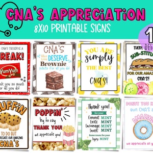 CNA Lunch & DONUT Appreciation signs. CNA week appreciation gift.