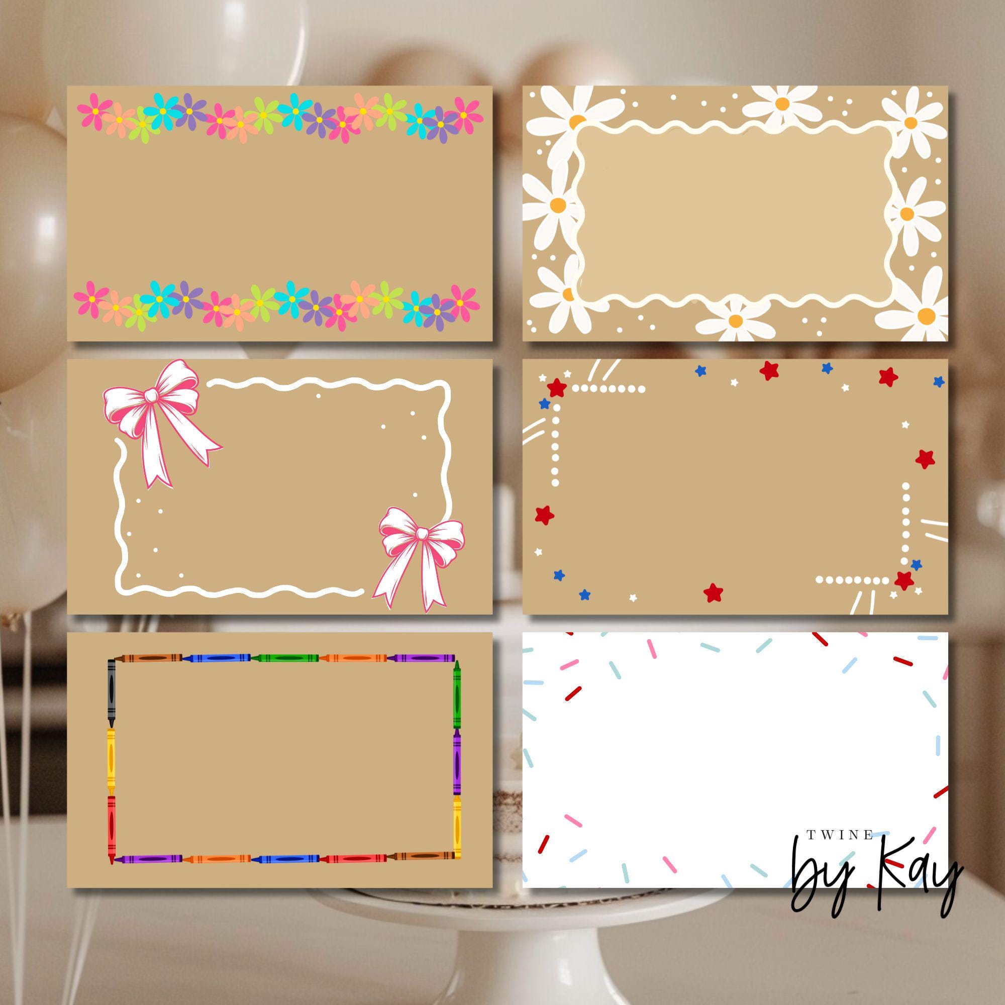 Border Rp Bannar Editable Banner and Border Templates Digital Download | 75+ Hand ...