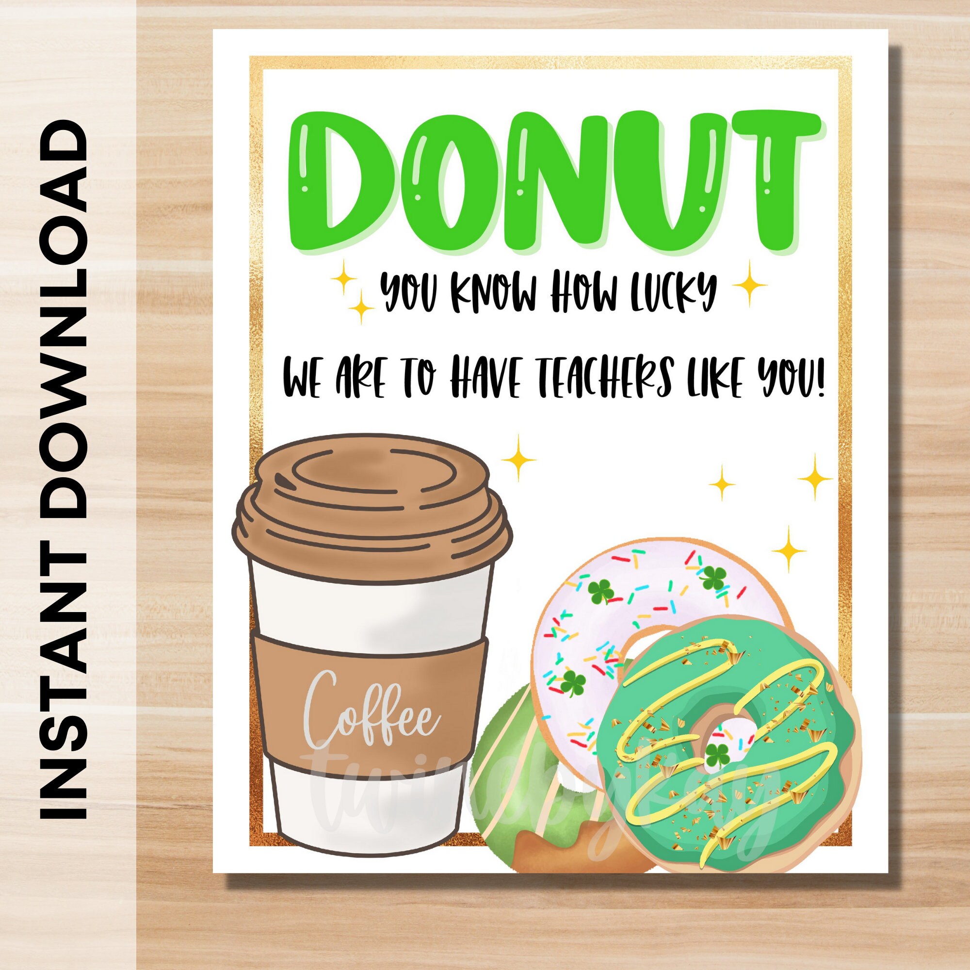 Paper & Party Supplies DONUT St Patrick's Day Staff Appreciation Sign for  Breakroom. Party Supplies hamaguri.co.jp