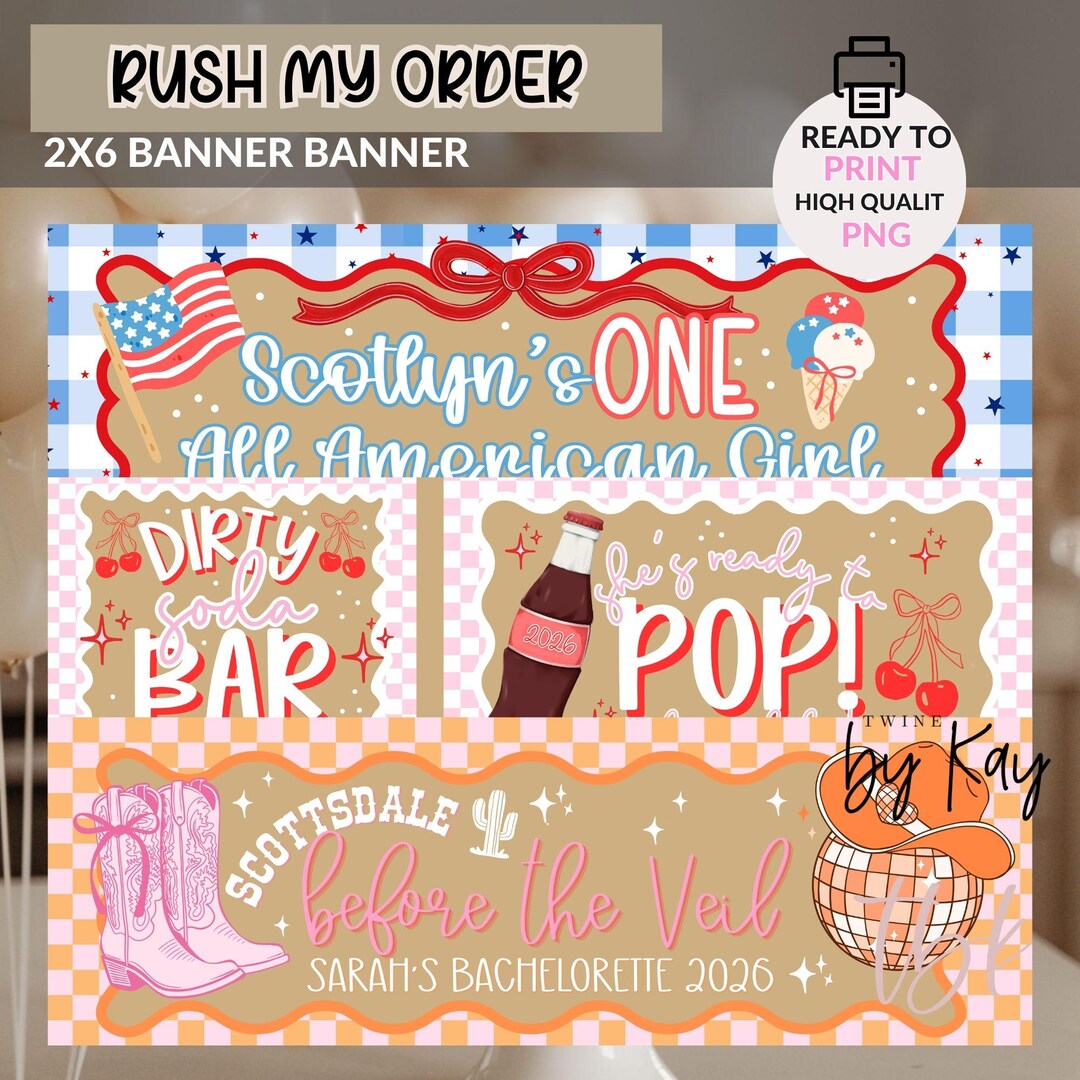 RUSH MY Order | CUSTOM Banner - Etsy