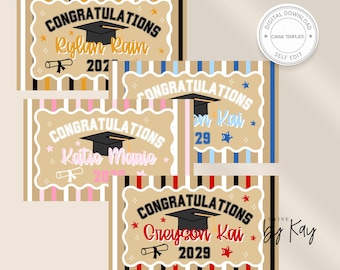 Congrats Grad 2026 | She's a grad banner | High school Class of 2026 banner | Painted College Graduation Banner