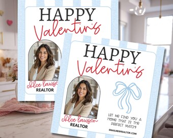 Realtor Valentine Cookie Tag: Modern Croquet Pop by tag