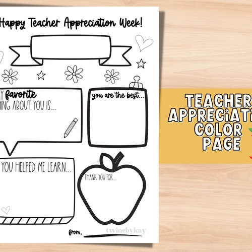 INSTANT DOWNLOAD &amp; PRINT All About My Teacher Printable - Etsy