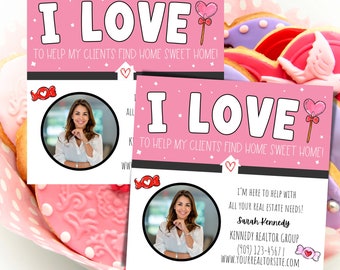 Valentine Realtor Pop By Idea, Cookie tag | Editable Valentine gift tag |  Closing Gift | Editable Realtor tag | Client Valentine Gift