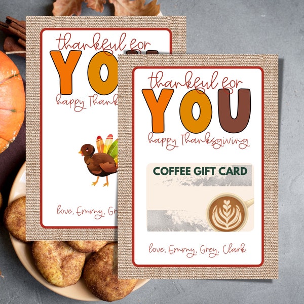 Thanksgiving Fall Gift Card Holder | A LITTLE Fall treat  | Teacher Thanksgiving Treat | Coffee Gift Card Holder