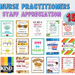 Nurse Practitioner Appreciation Week Gift. Lunch & DONUT Appreciation signs. NP week appreciation gift.