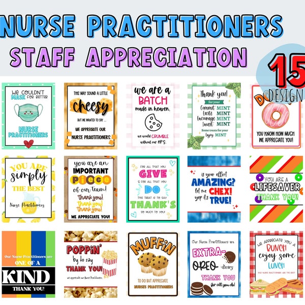 Nurse Practitioner Appreciation Week Gift. Lunch & DONUT Appreciation signs. NP week appreciation gift.