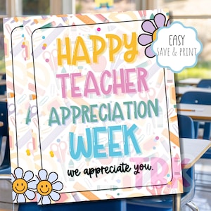 Teacher Appreciation Week Sign | Thanks for being so sweet | PTA PTO