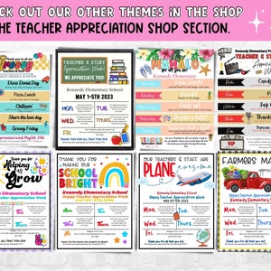 Teacher Appreciation Week Itinerary. Flyer Template for Teacher